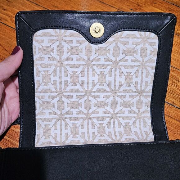 India Hicks “Dressage” Black Suede & Leather Crossbody Bag - Picture 5 of 10